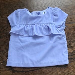 Ruffle top with pearl back